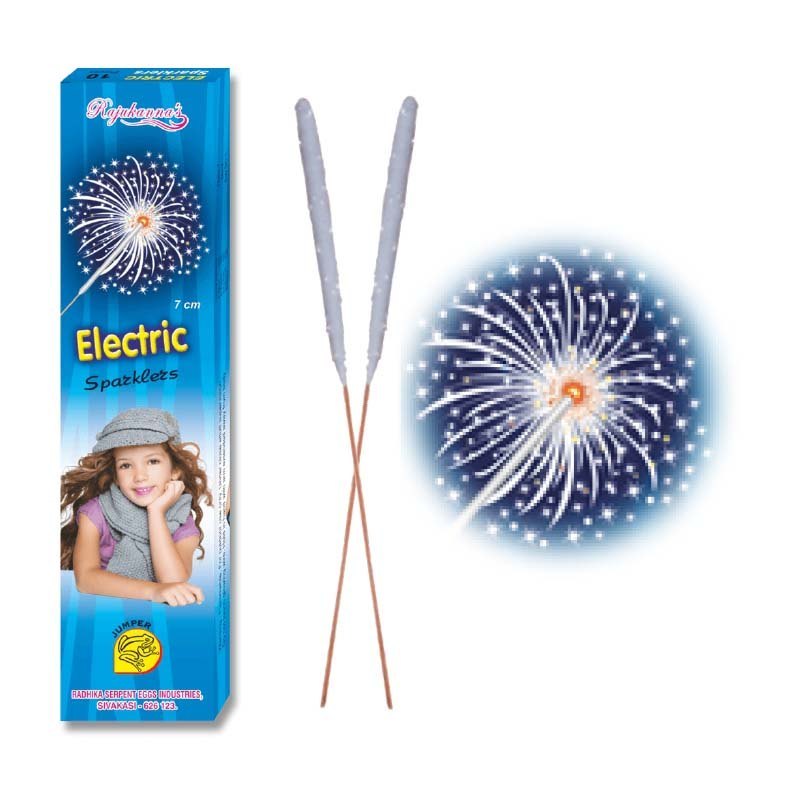 7cm sparklers - electric  - 1 box