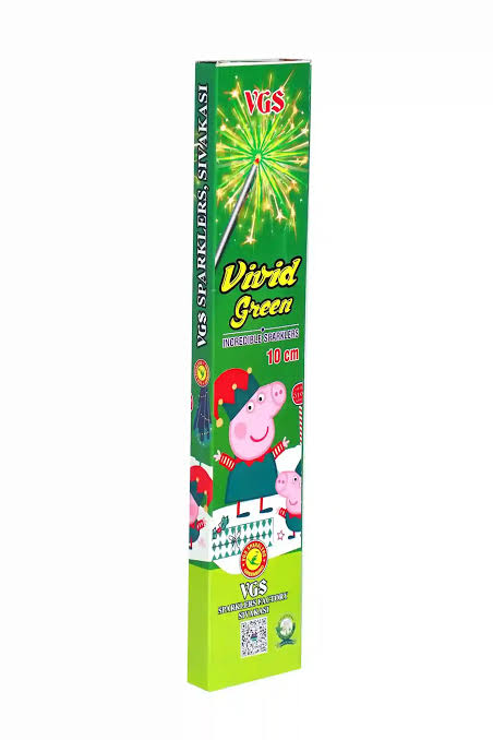 10 cm sparklers - green - 1 box