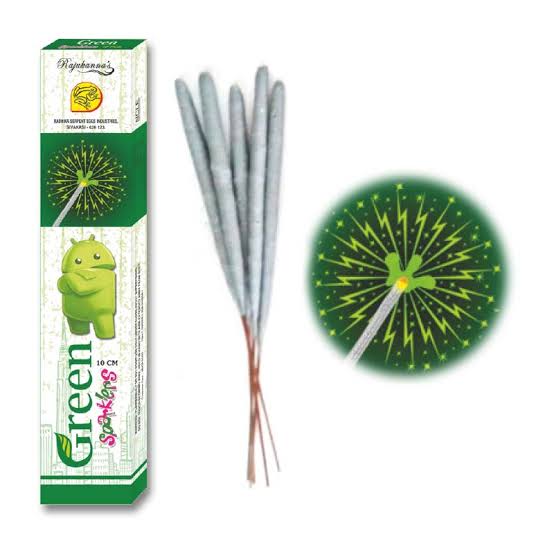 12 cm sparklers - green- 1 box