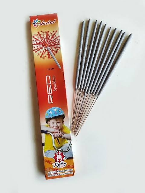 15 cm sparklers - red - 1 box