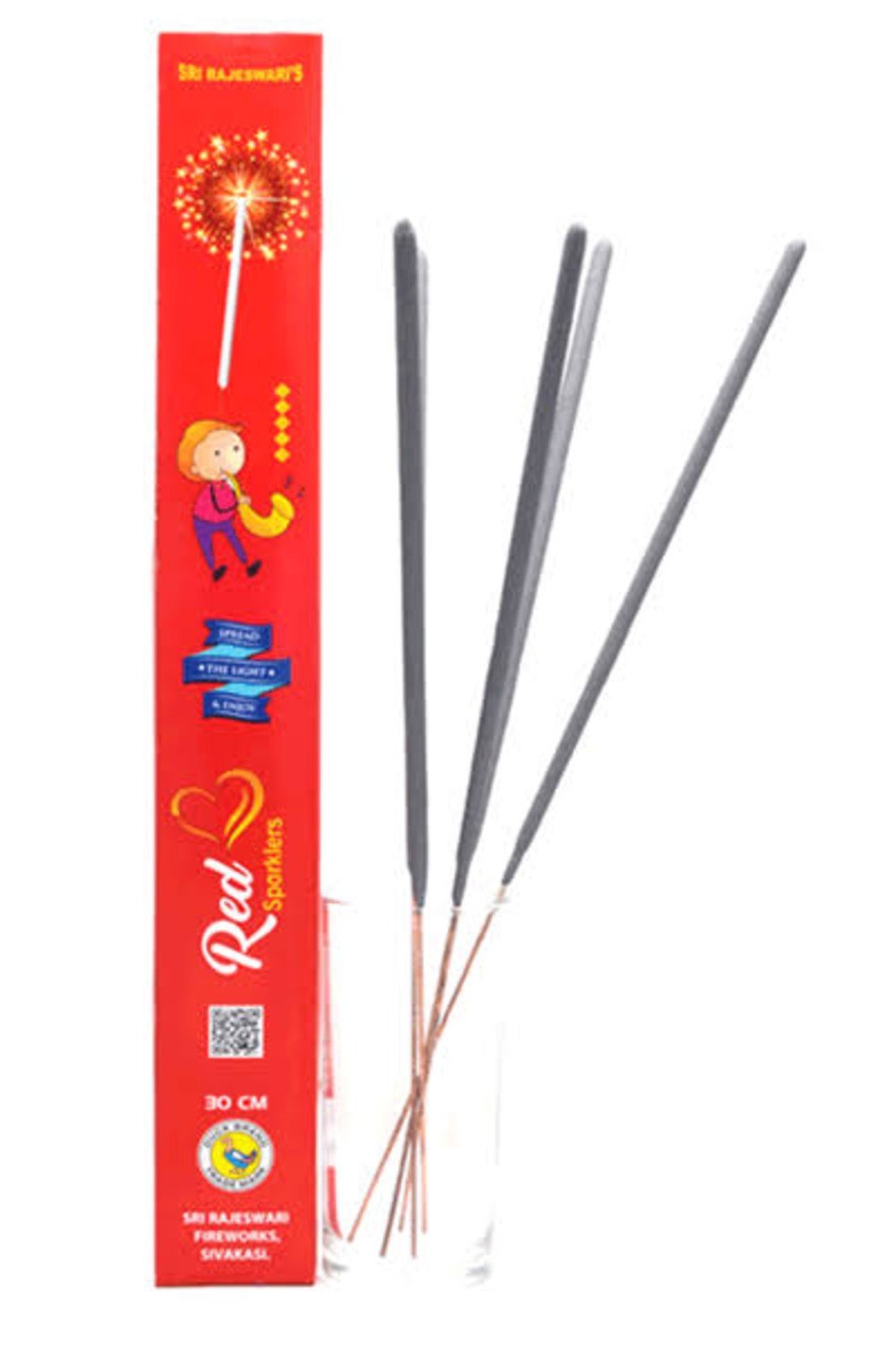 30 cm sparklers - red - 1 box